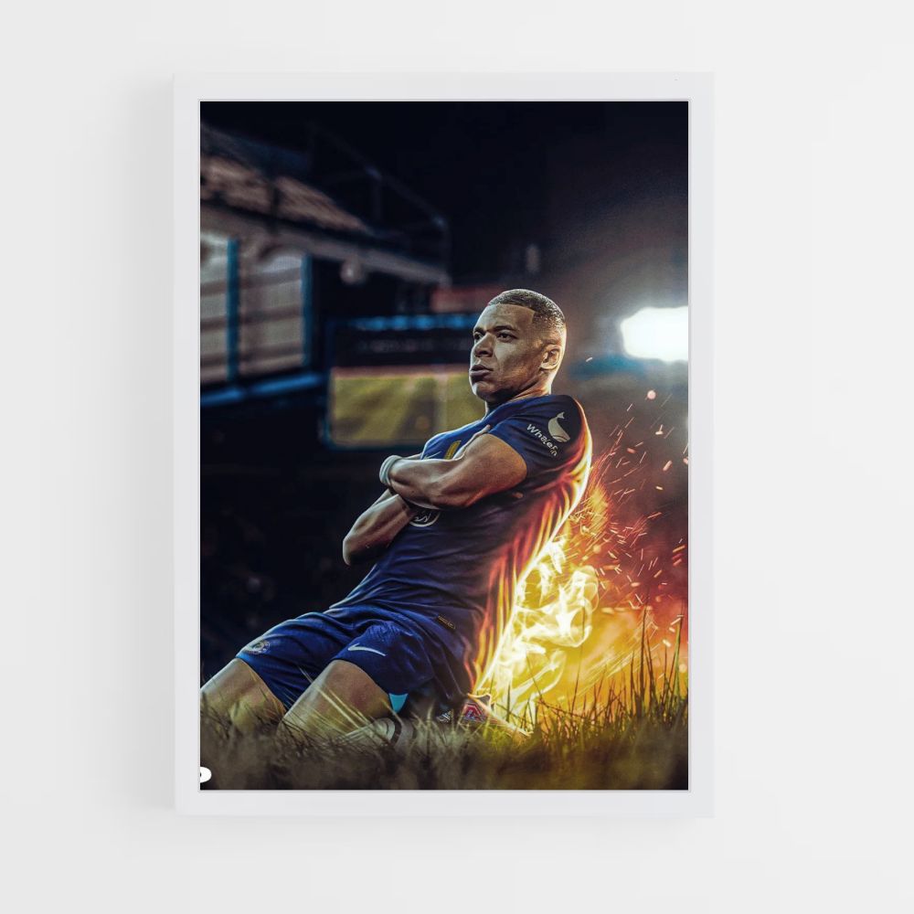 Póster Mbappé Fuego