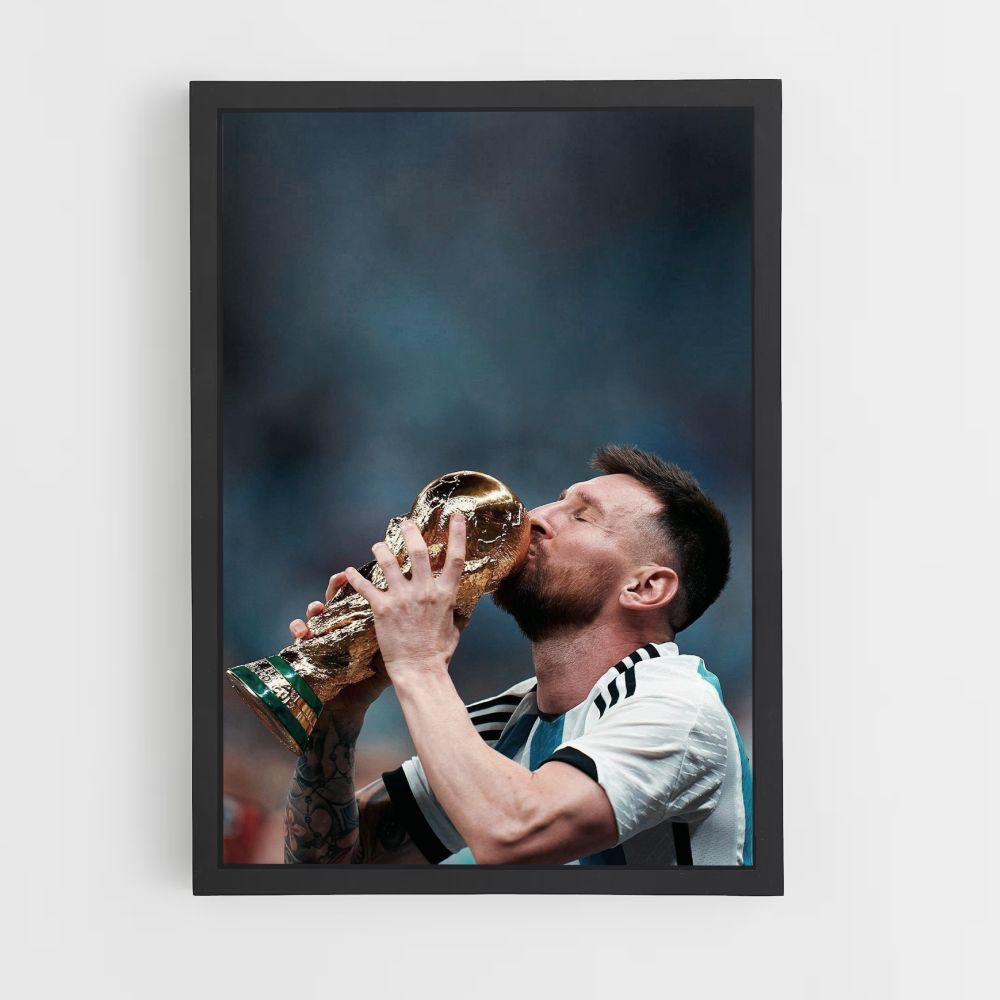 Cartel Messi Campeón del Mundo