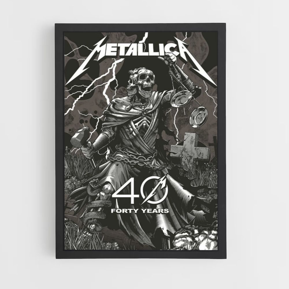 Cartel Metallica 40 años