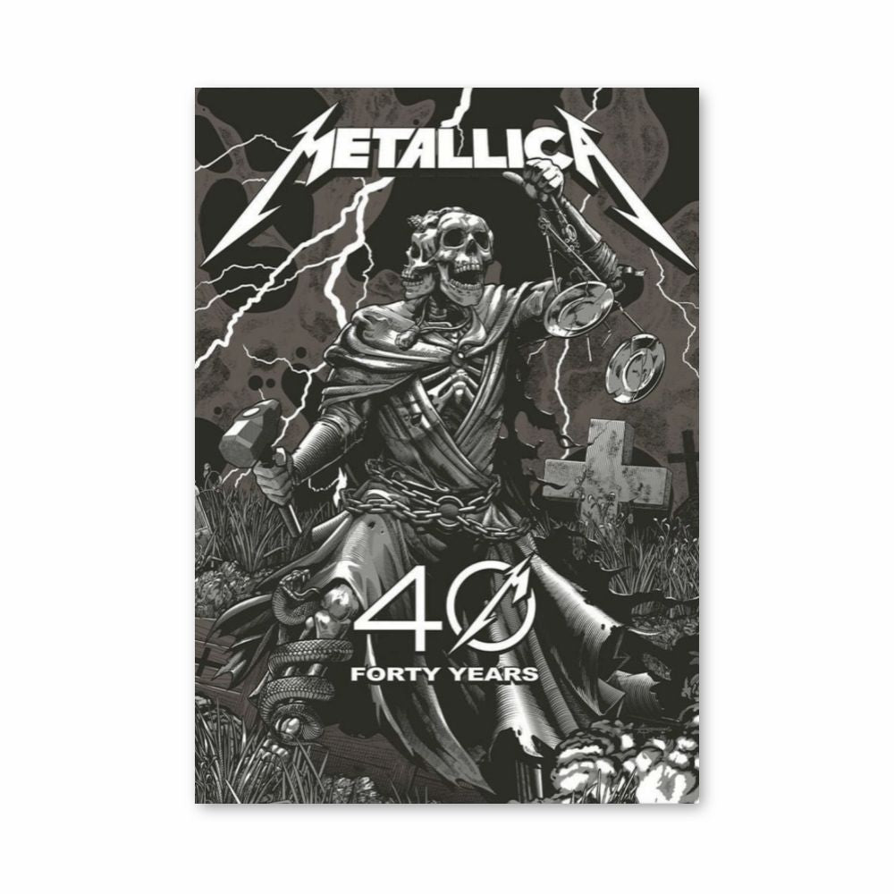 Cartel Metallica 40 años