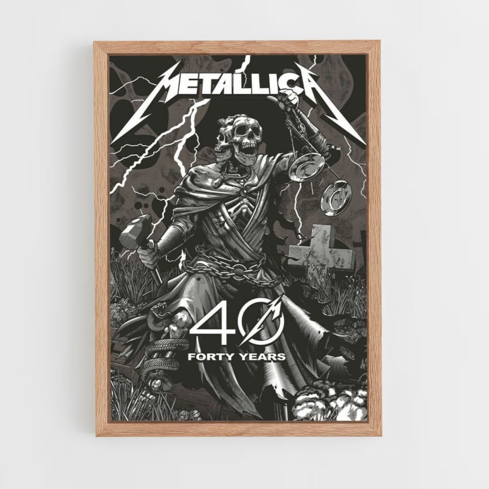 Cartel Metallica 40 años