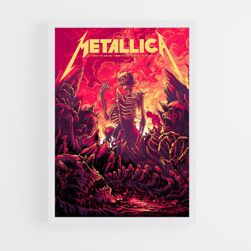metallica-9 cadre Blanc