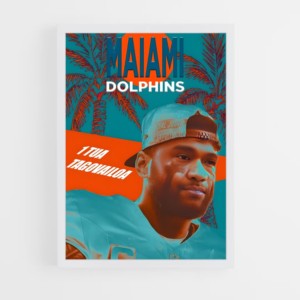 miami-dolphins-3 cadre Blanc