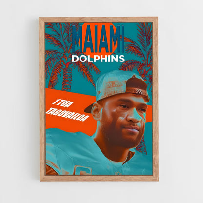 miami-dolphins-3 cadre Bois clair