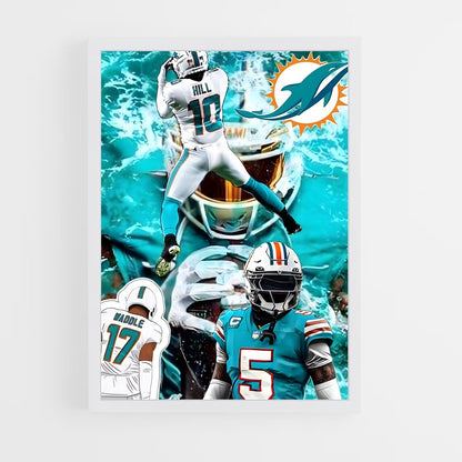 miami-dolphins-4 cadre Blanc
