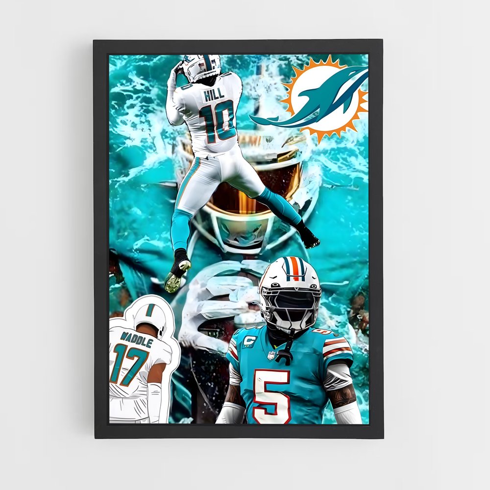 miami-dolphins-4 cadre Noir