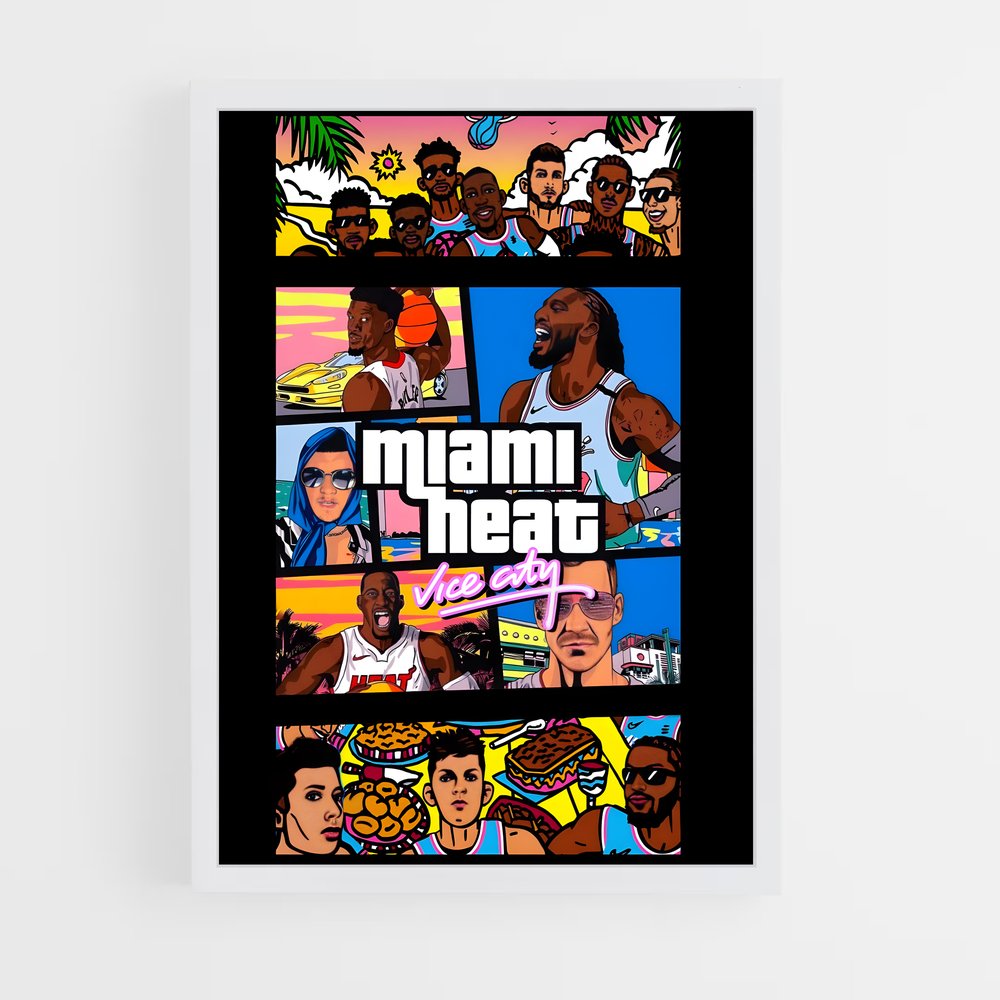 miami-heat-12 cadre Blanc