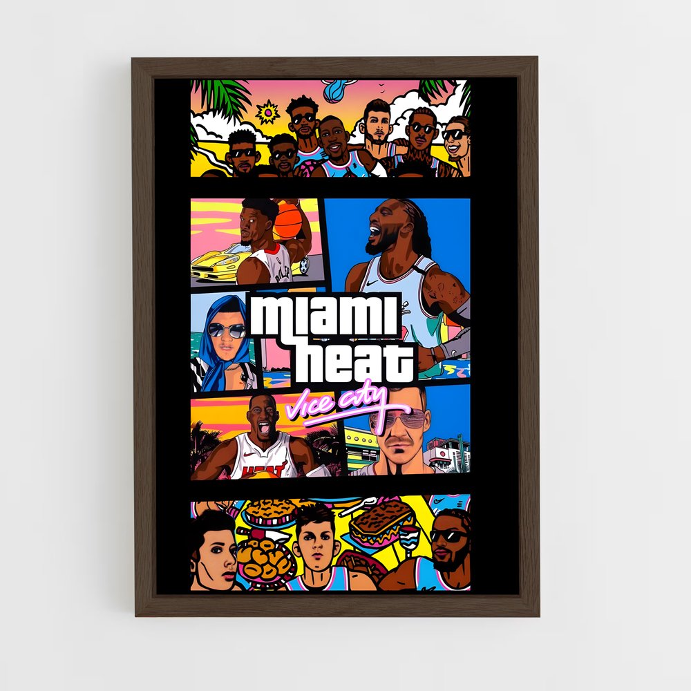 miami-heat-12 cadre Bois foncé