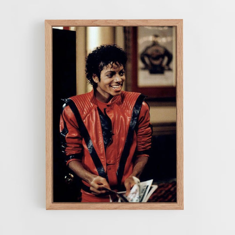 Póster Michael Jackson Rojo