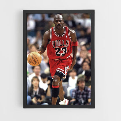 Póster Michael Jordan regateando