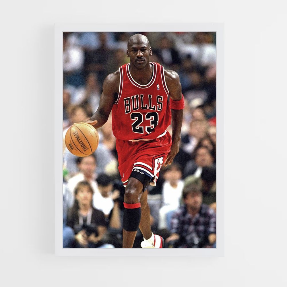 Póster Michael Jordan regateando