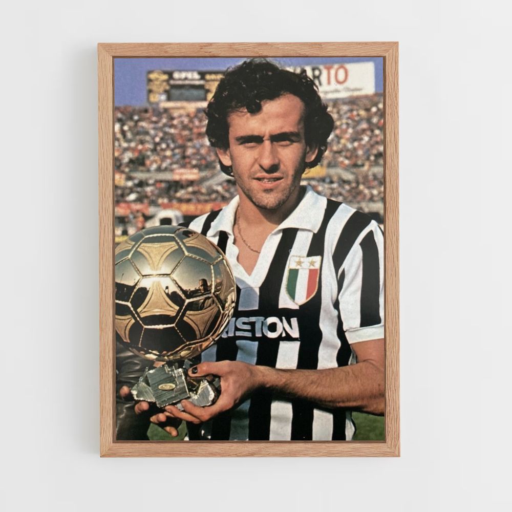 Póster Michel Platini Balón de Oro