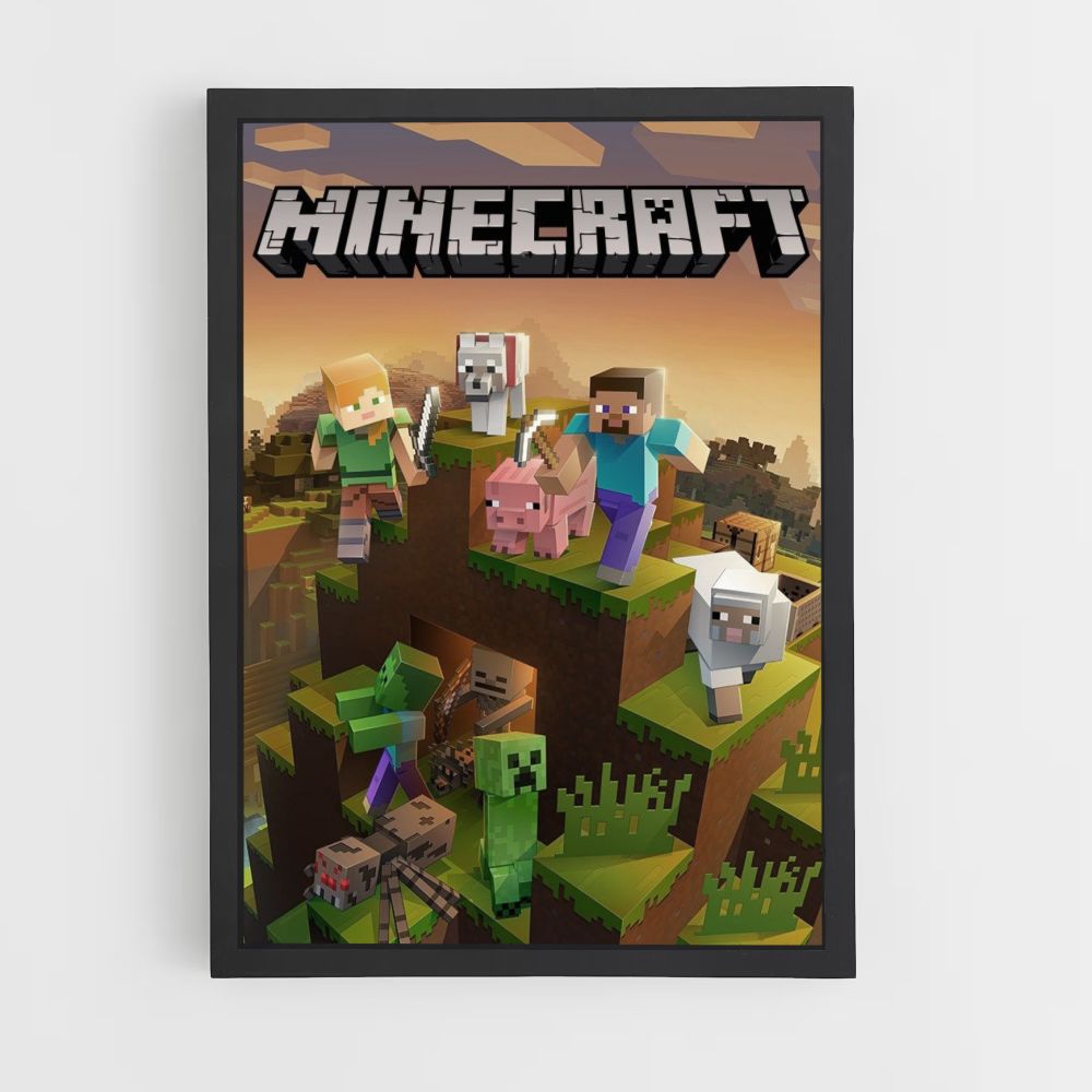 Póster Minecraft Aventura