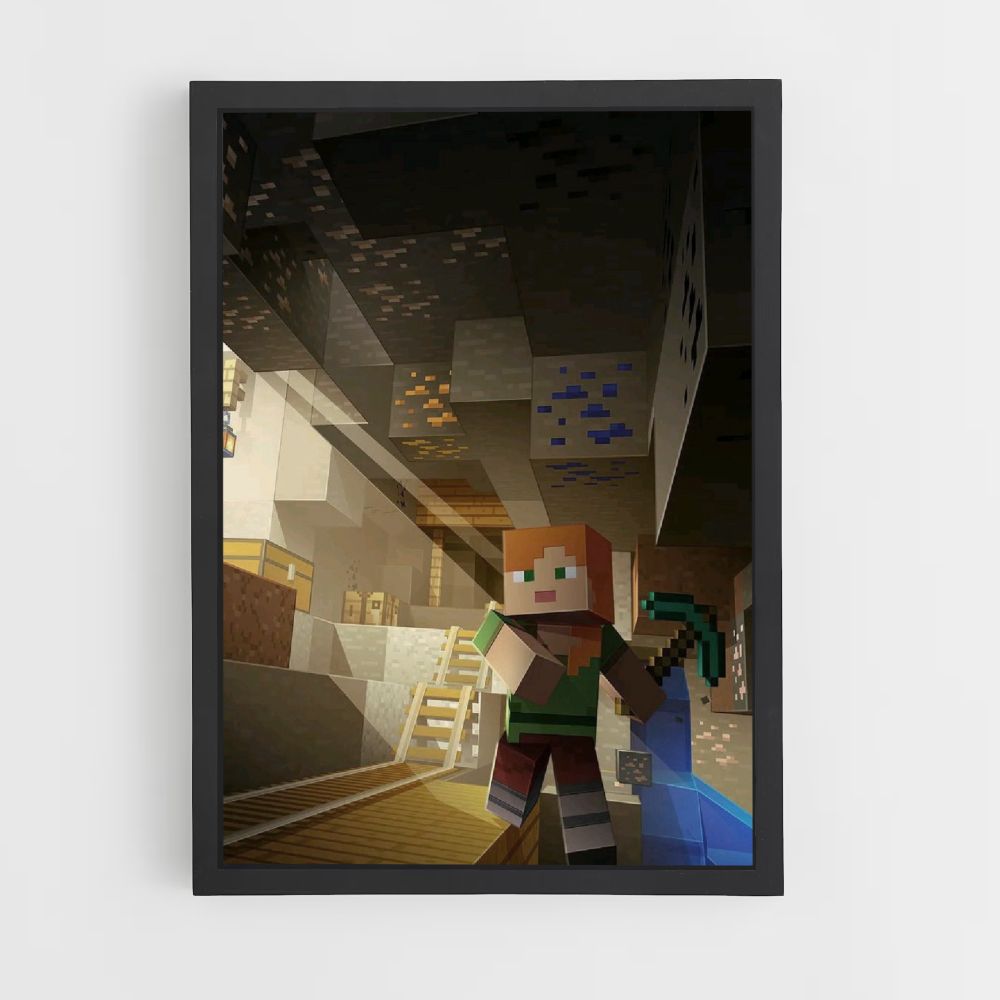 Póster Minería Minecraft