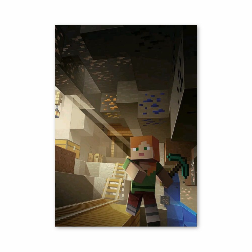 Póster Minería Minecraft