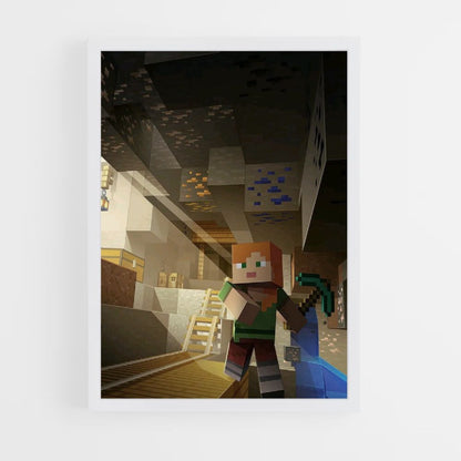 Póster Minería Minecraft