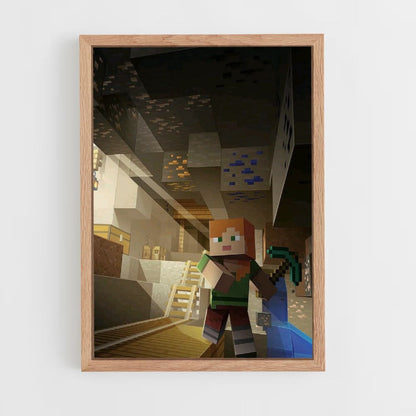 Póster Minería Minecraft