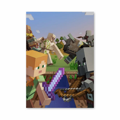 Póster Combate Minecraft