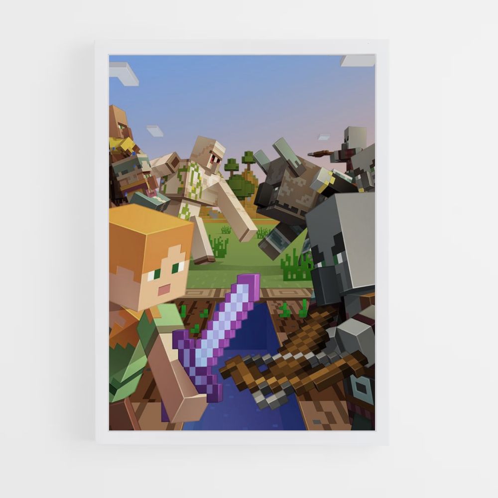 Póster Combate Minecraft