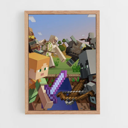 Póster Combate Minecraft