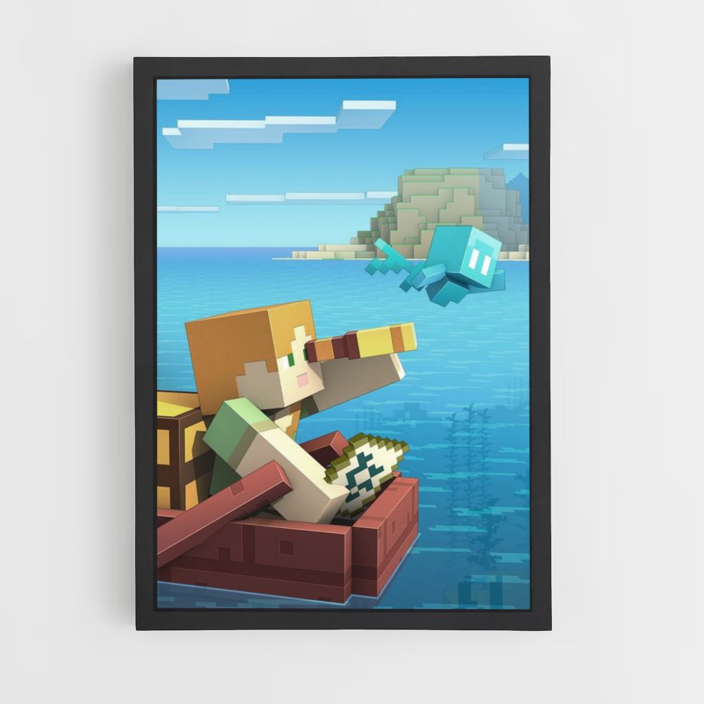 Póster Barco Minecraft