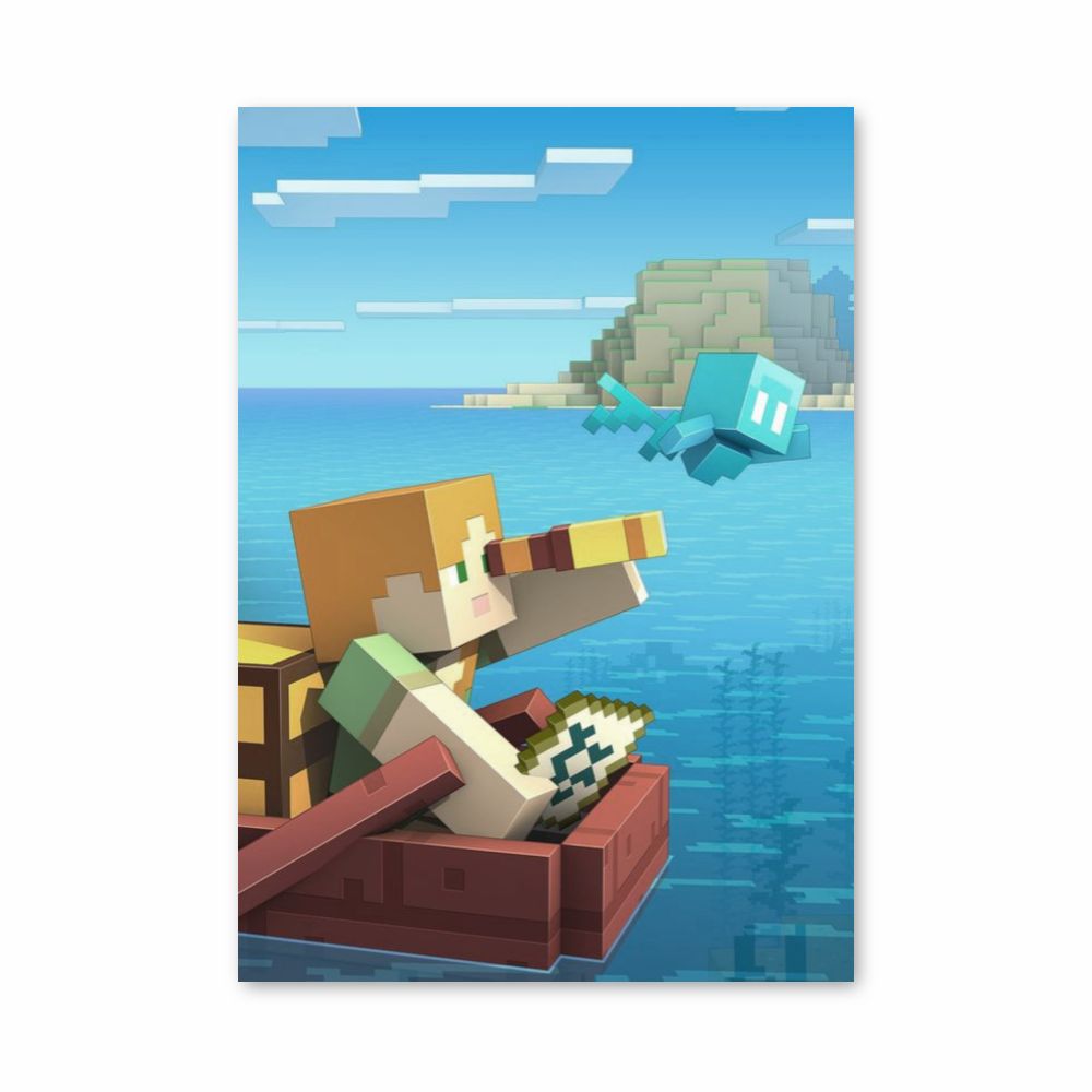 Póster Barco Minecraft