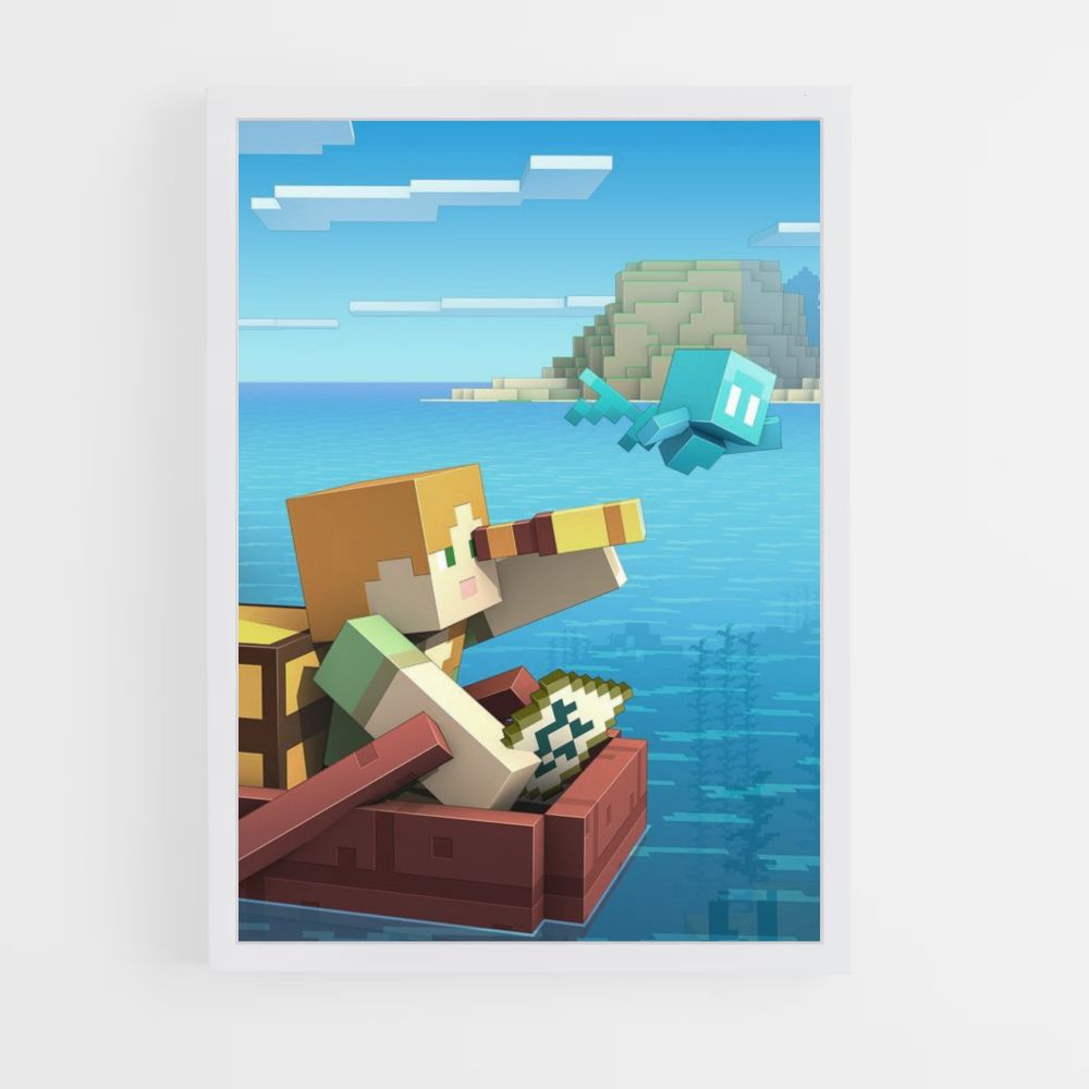 Póster Barco Minecraft