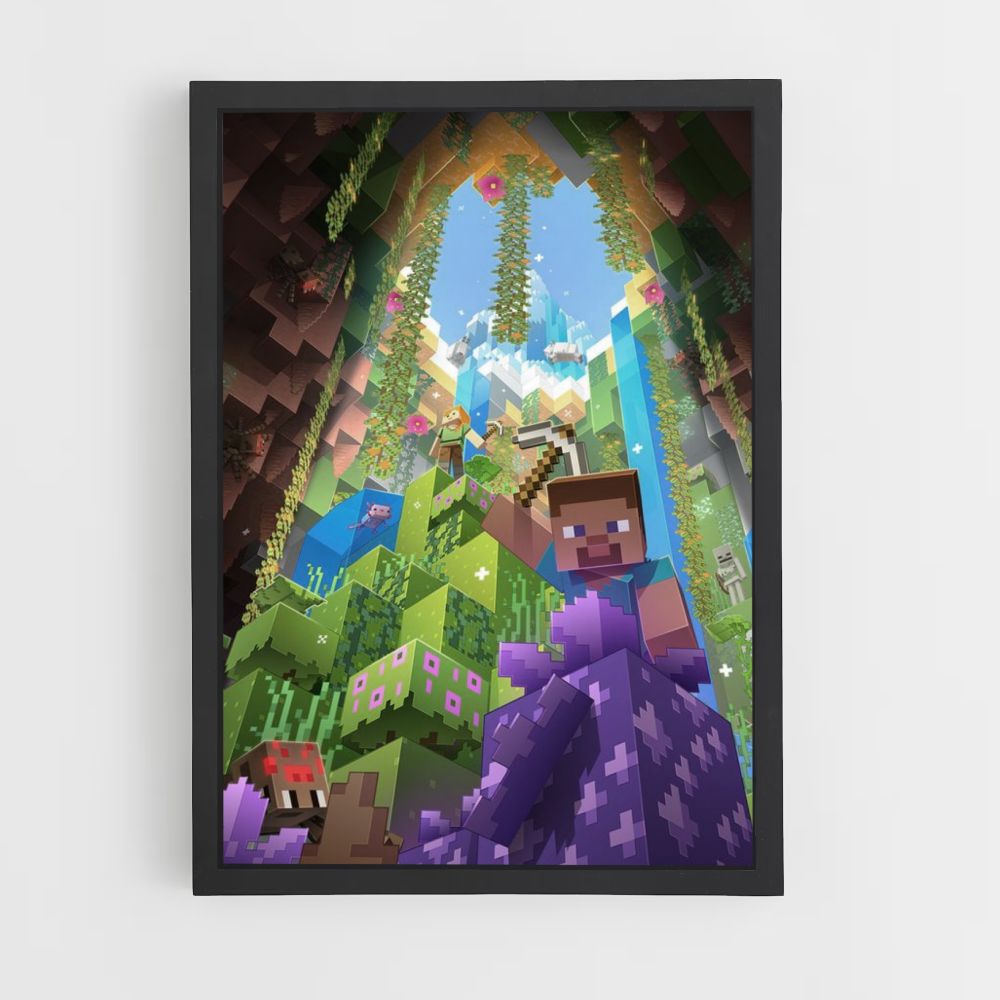 Póster Cueva Minecraft