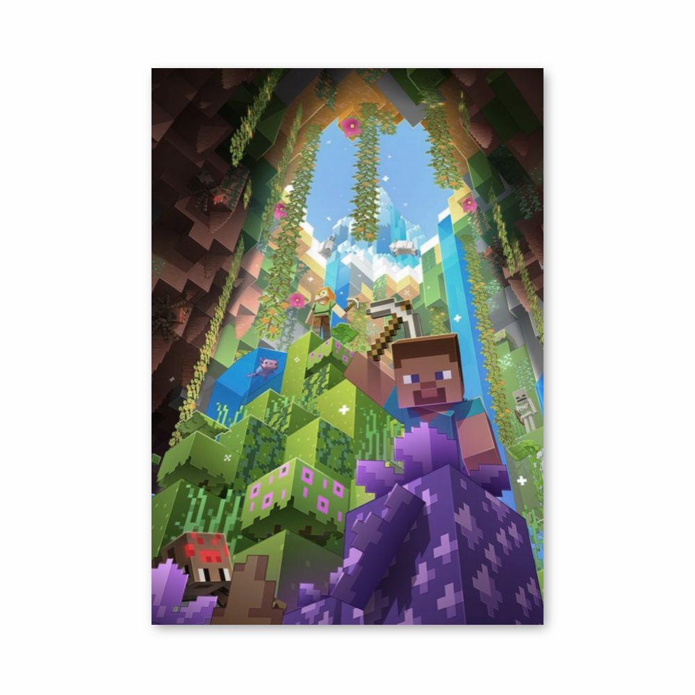 Póster Cueva Minecraft