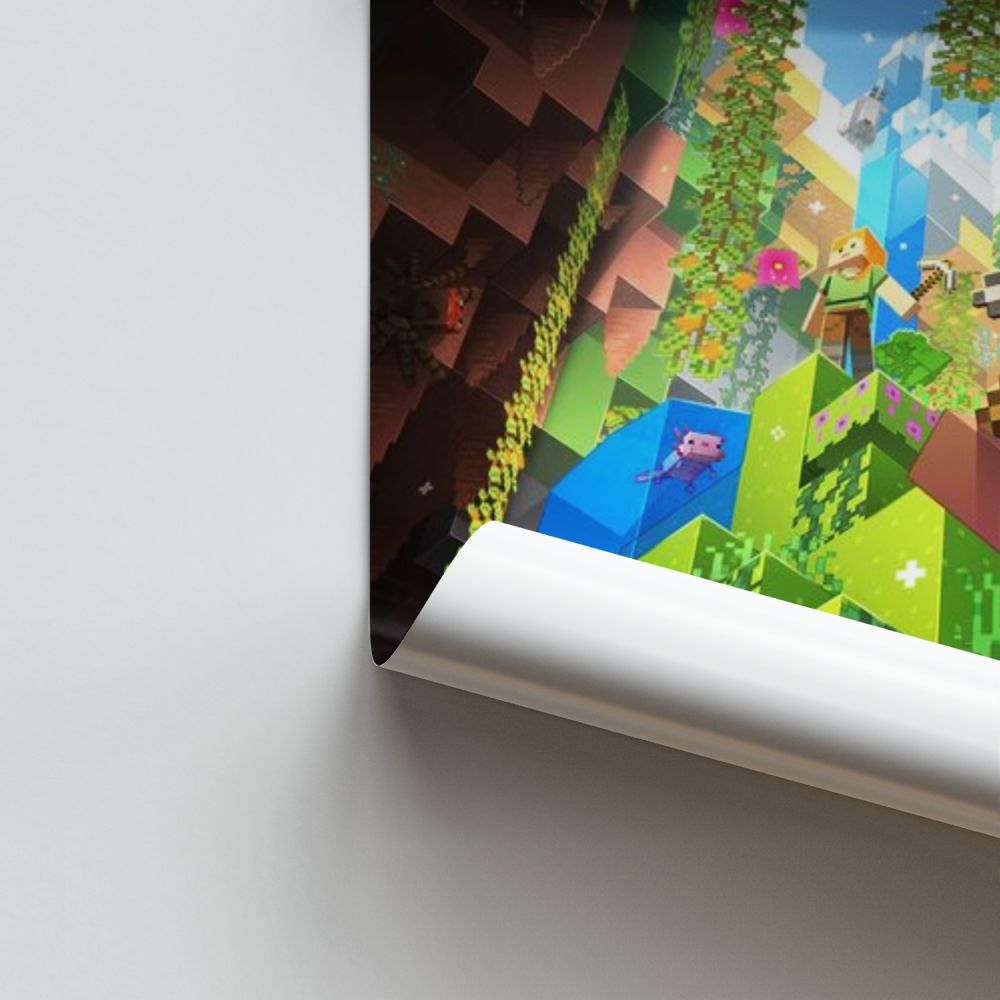 Póster Cueva Minecraft