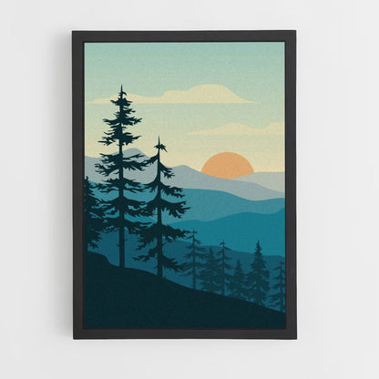 Póster Bosque minimalista