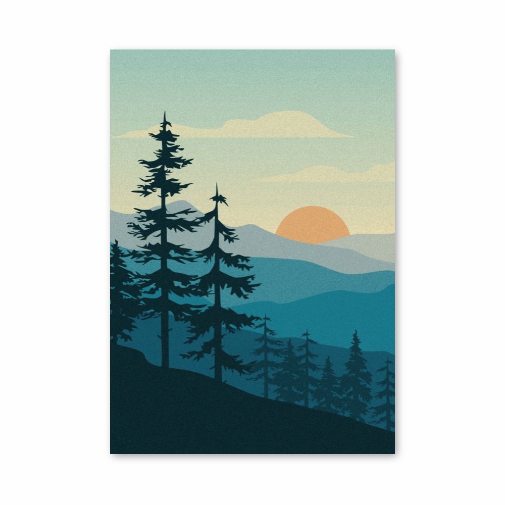 Póster Bosque minimalista