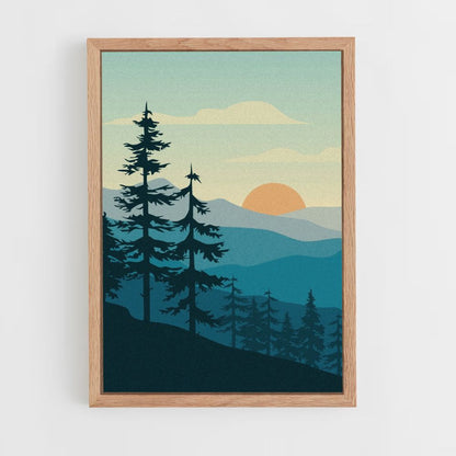 Póster Bosque minimalista