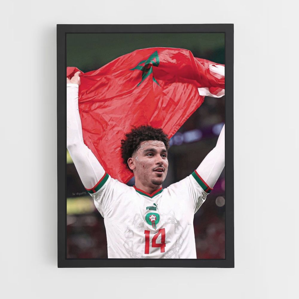 Póster Marruecos Fútbol