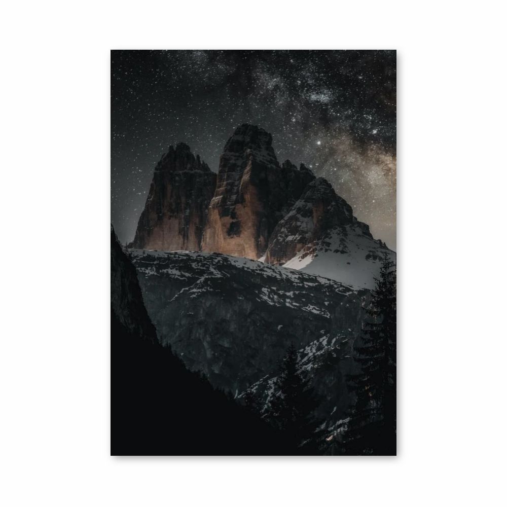 Póster Noche Estrellada De Montaña