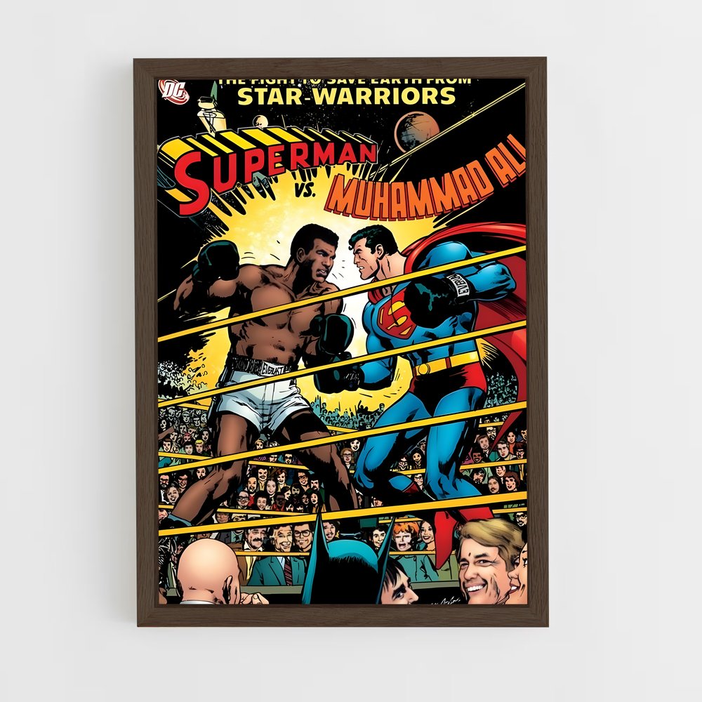 muhammad-ali-3 cadre Bois foncé
