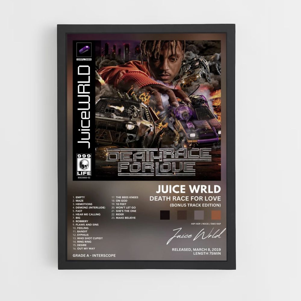 Póster Juice Wrld Death Race For Love