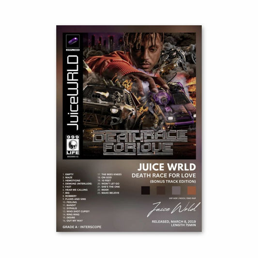 Póster Juice Wrld Death Race For Love