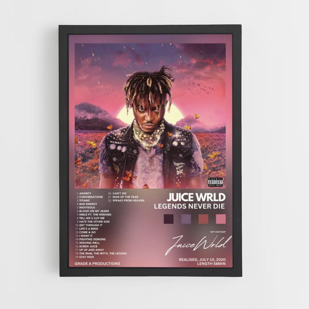 Póster Juice Wrld Legends Never Die