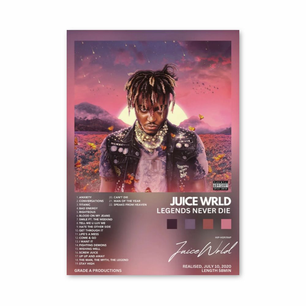 Póster Juice Wrld Legends Never Die