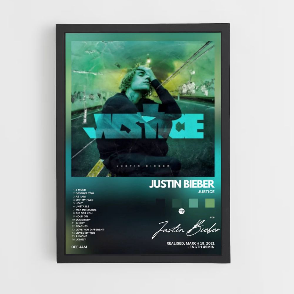 Póster Justin Bieber Justicia