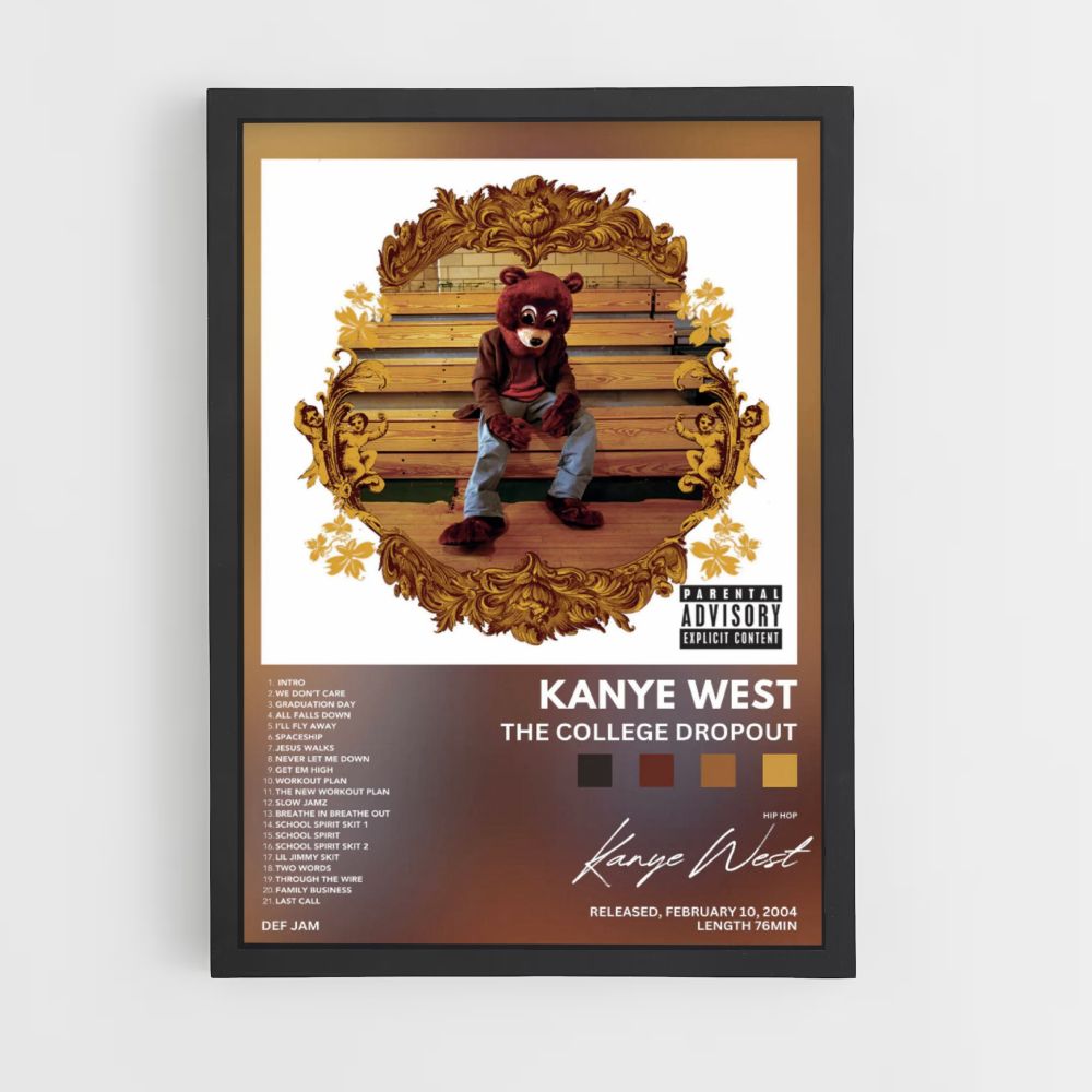 Póster Kanye West El abandono universitario