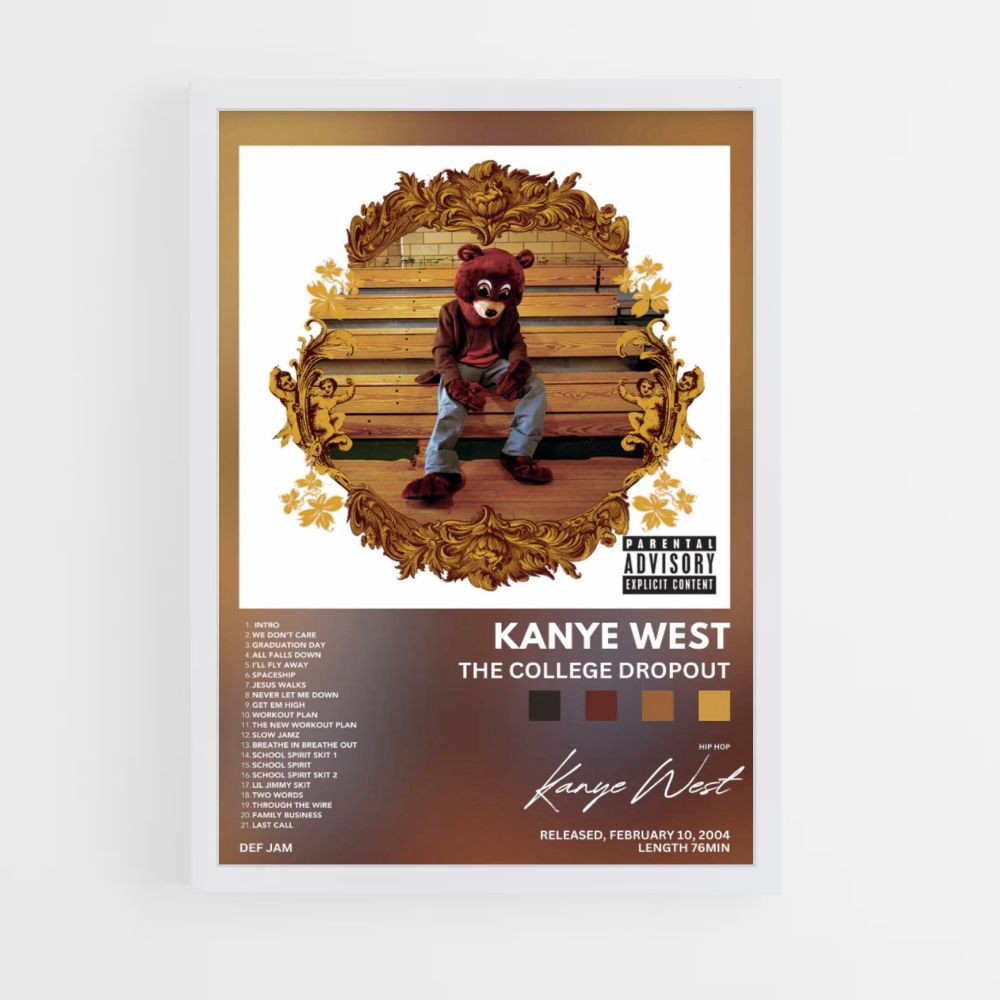 Póster Kanye West El abandono universitario