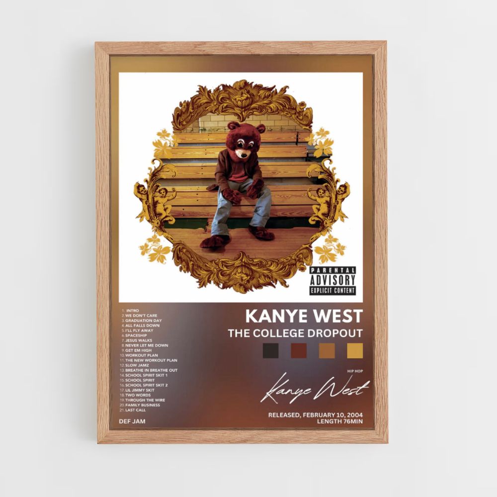 Póster Kanye West El abandono universitario