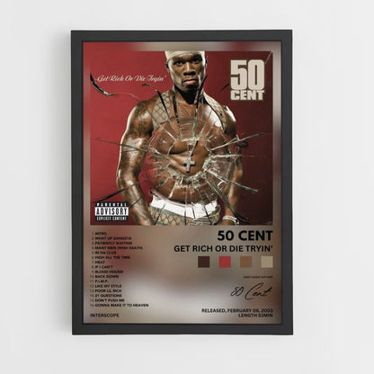 Póster 50cent Hazte rico o muere en el intento