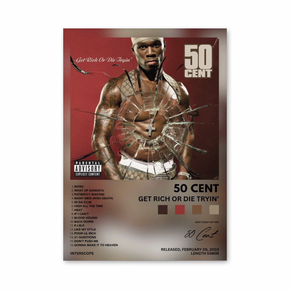 Póster 50cent Hazte rico o muere en el intento