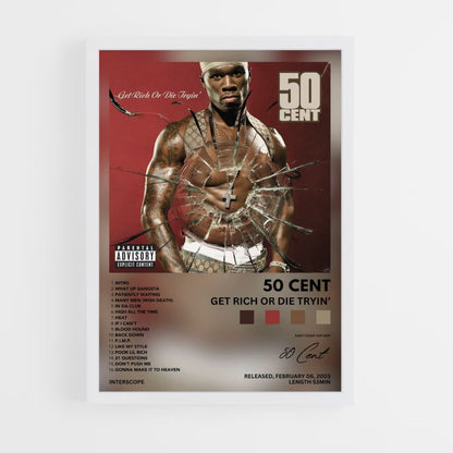 Póster 50cent Hazte rico o muere en el intento