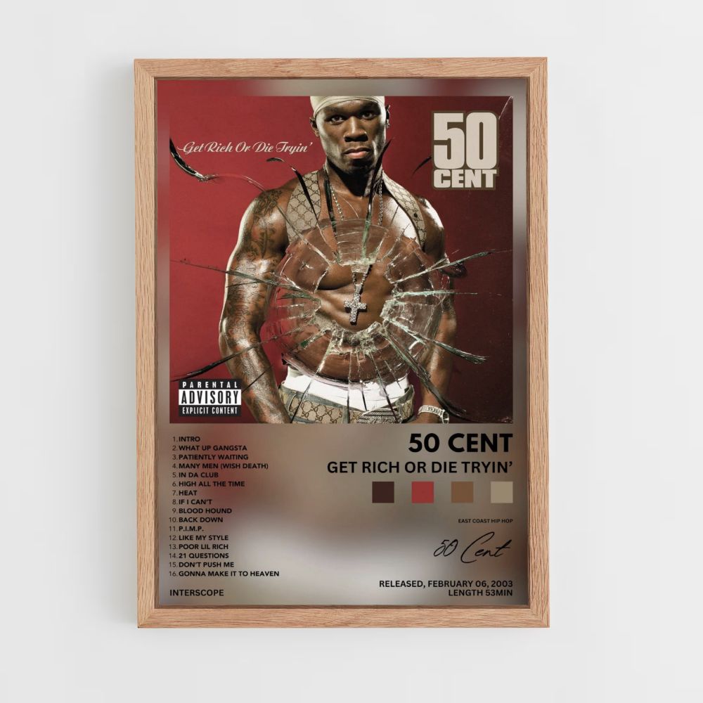 Póster 50cent Hazte rico o muere en el intento