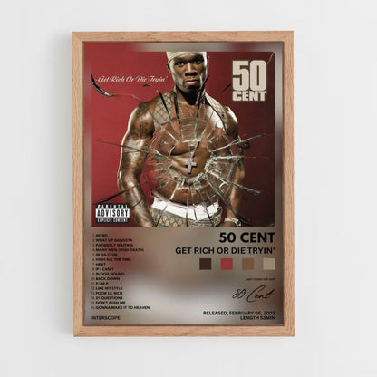 Póster 50cent Hazte rico o muere en el intento