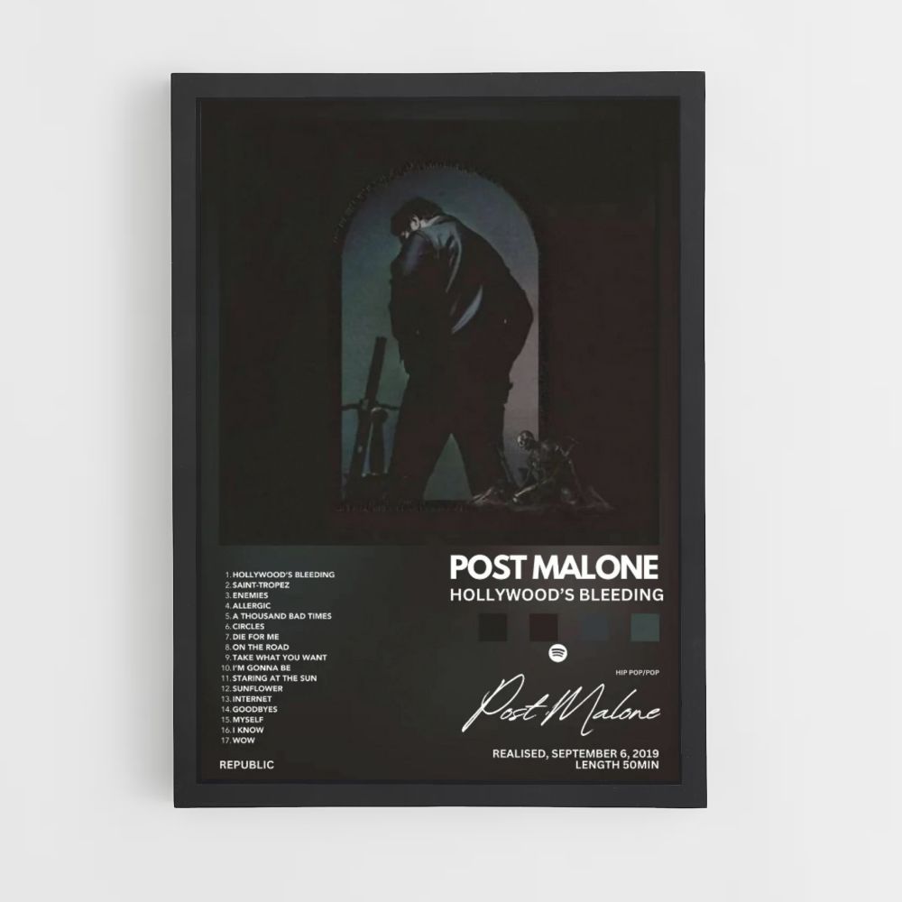 Póster Post Malone El sangrado de Hollywood